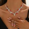 Leaf Flowing Fringe Necklace - Luxury Court Style Choker - New Retro Elegant Accessories Set for Women