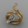 Personalized Snake Shaped Couple Men's and Women's Rings Punk Hip-hop Classic  Items Adjustable Jewelry Rings Popular Wholesale