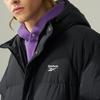 Reebok Stylish Versatile Comfortable Hooded Long Sleeve Puffer Jacket Unisex Outerwear Black 24FRM207UGH0
