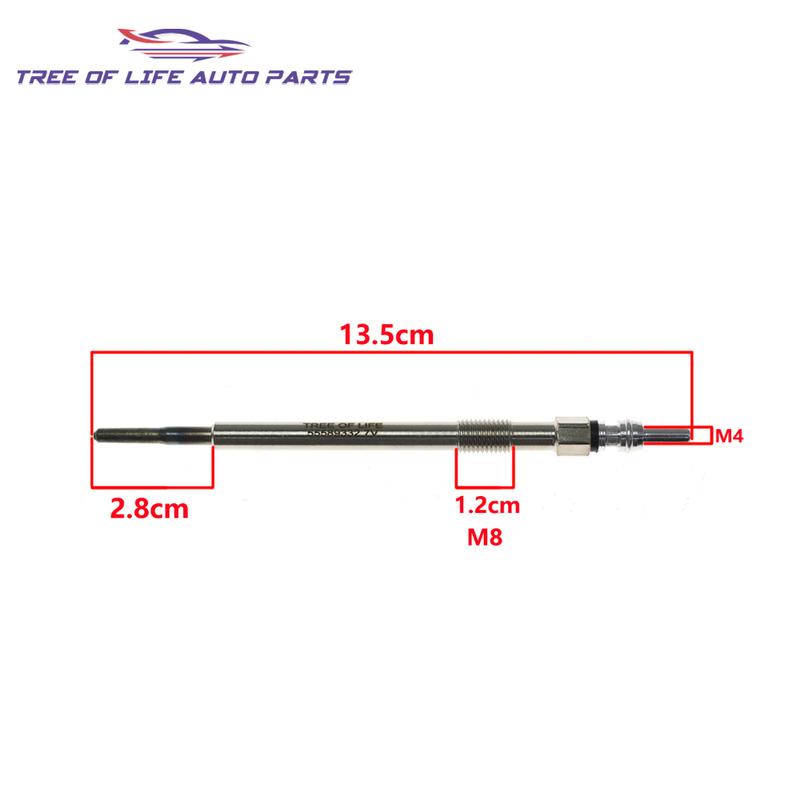 7V Glow Plug Set of 4 For Chevrolet Colorado Express 2500 3500 2.8L LWN Duramax Diesel 2017 2018     55589332