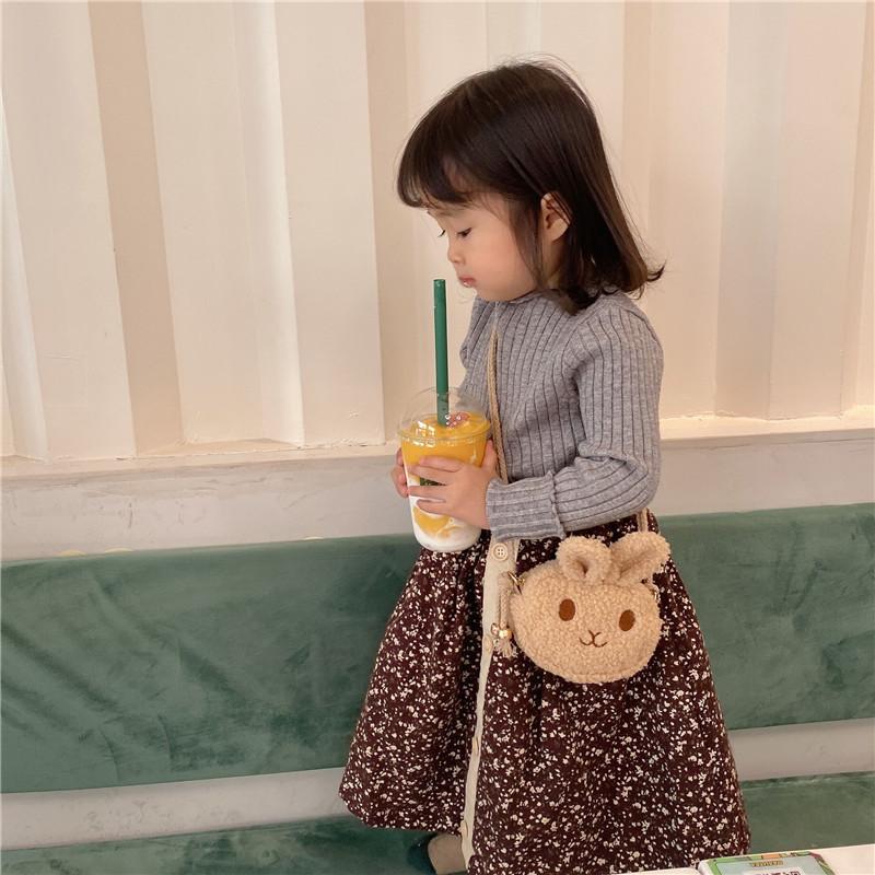 Adorable Mini Plush Rabbit Shoulder Bag For Kids With Cute Cartoon Design And Soft Fabric