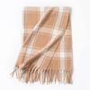 Scarf Female winter student new plaid imitation cashmere warm fringed shawl atmosphere scarf couple