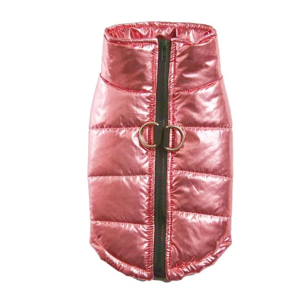 

Теплая Зимняя Одежда для Собак Больших Маленьких Средних Пород Роскошный Водонепроницаемый Жилет для Питомцев Светоотражающая Куртка-Пальто для Питомцев Куртка для Чихуахуа Бульдога XS（old） розовый