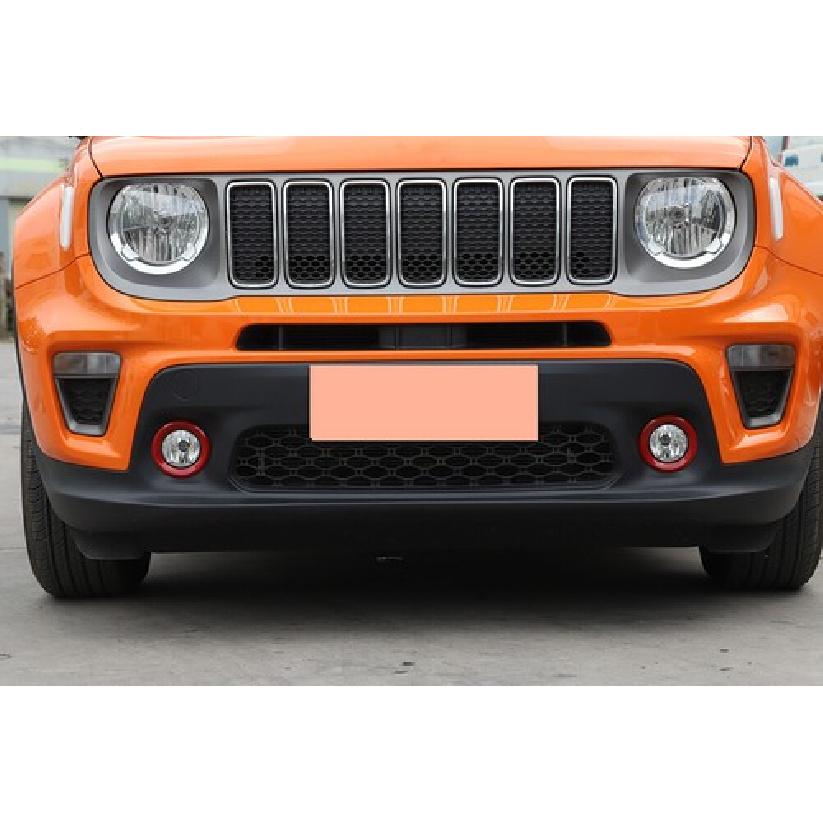 Front Fog Light Cover For Jeep Renegade + Exterior Accessories Red Bezel