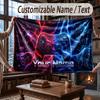 Game Controller Theme Throw Blanket Custom Name Text Personalized Blanket Soft Cozy Blanket for Home Sofa Bed