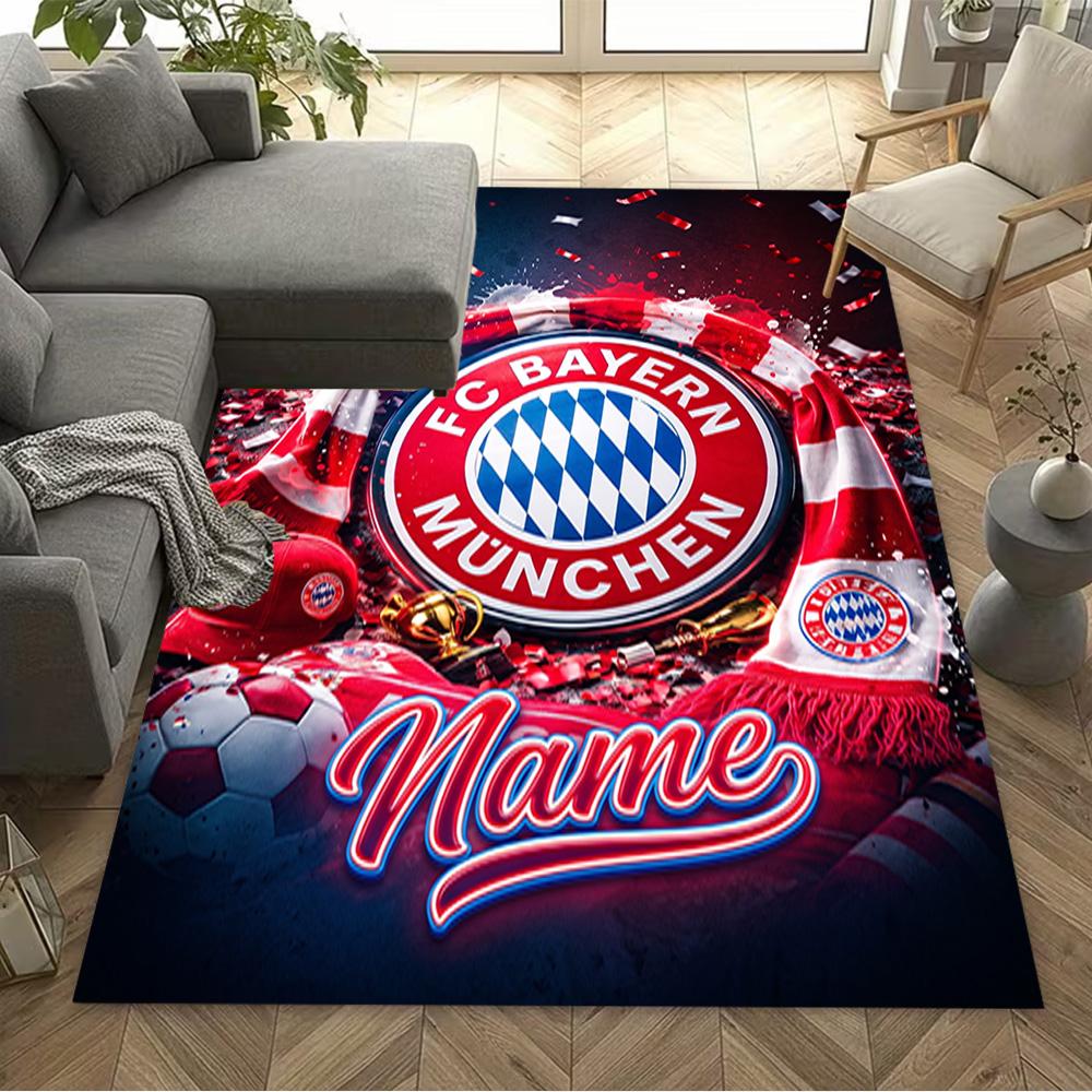 Bayern Munich Fan Artwork Carpet Suitable for Outdoor Foyer Living Rooms Game Room Antislip Carpet Office Home Decor