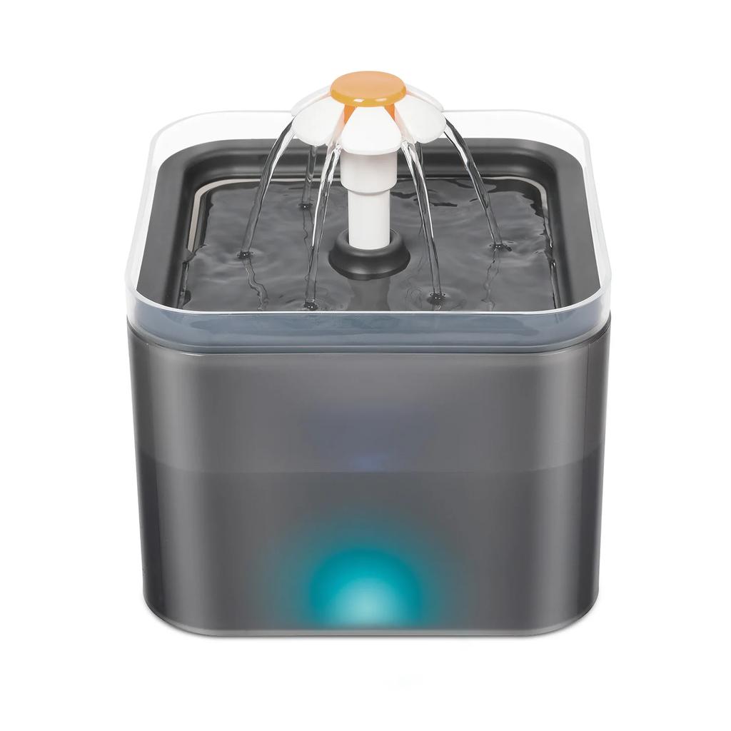 Automatic Cat Drinking Fountain with LED Lighting USB Pet Water Dispenser with Recirculate Filtring for Fresh Clean Water