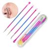 4PCS Acne Comedone Comedone Macchia Nera Brufolo Rimozione delle imperfezioni Cura della pelle Donne Bellezza Trattamento dell'acne Poro Detergente Ago Gancio