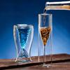 Heat-Resistant Double-Wall Mermaid Glass Cup for Champagne Beer Whiskey Cocktails Transparent Creative Bar Drinkware