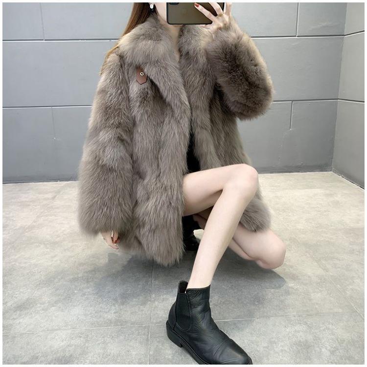 Faux Fur Winter Fashion Loose  Jacket for Women Warm Comfortable Coat