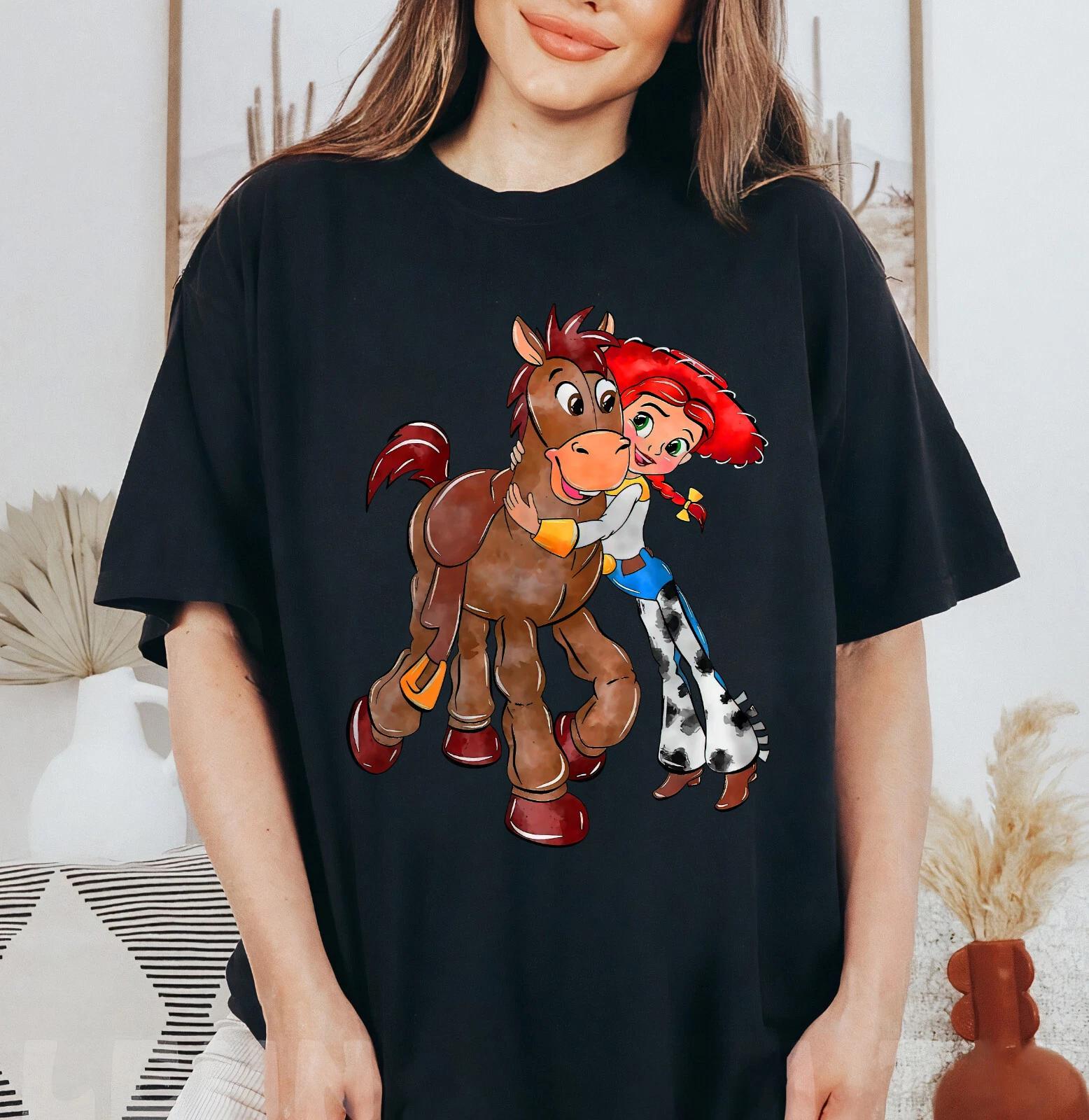 

Disney Toy Story Jessie and Bullseye Retro Unisex Adult Kid Shirt L