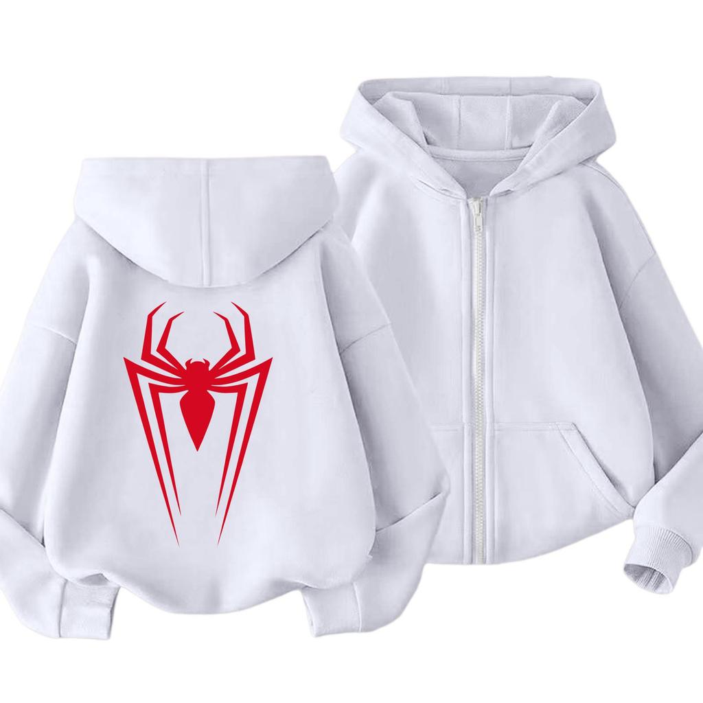 Kids Hooded Pullover Long Sleeve Jacket Trendy Outerwear for Boys and Girls