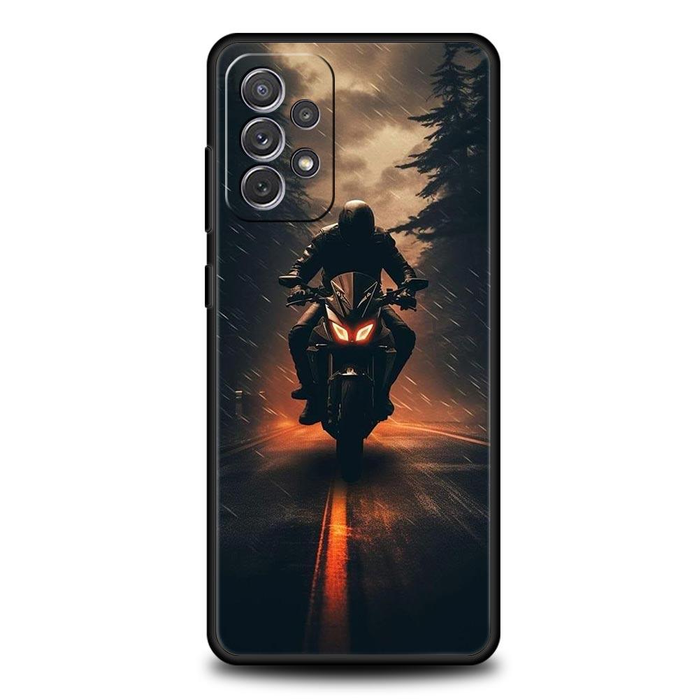 Moto Cross Motorcycle Sports Case for Samsung A51 A71 A21S A12 A11 A15 A25 A31 A41 A23 A33 A53 A73 A05S A13 5G A35 A55 Cover