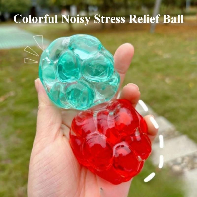Squishy Bunter Geräusch-Stressball, Knuspriges Quetschspielzeug zur Angstlinderung, Formbares Fidget-Spielzeug für Erwachsene Kinder Entspannungsgeschenk
