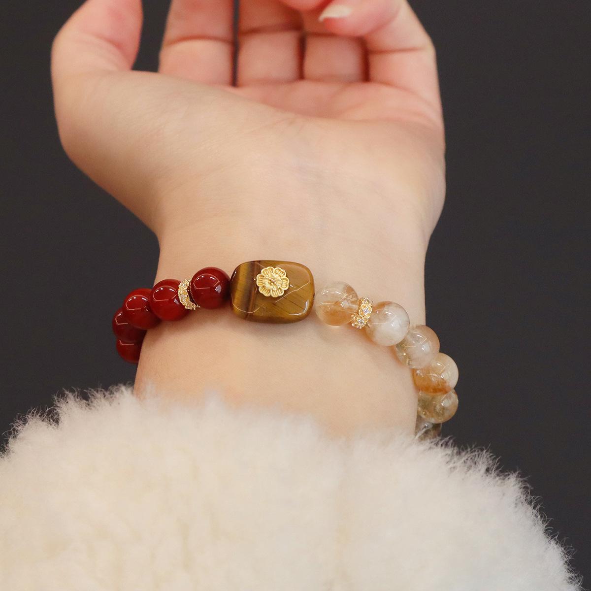 Natural citrine braceletfashion women daily jewelry gift