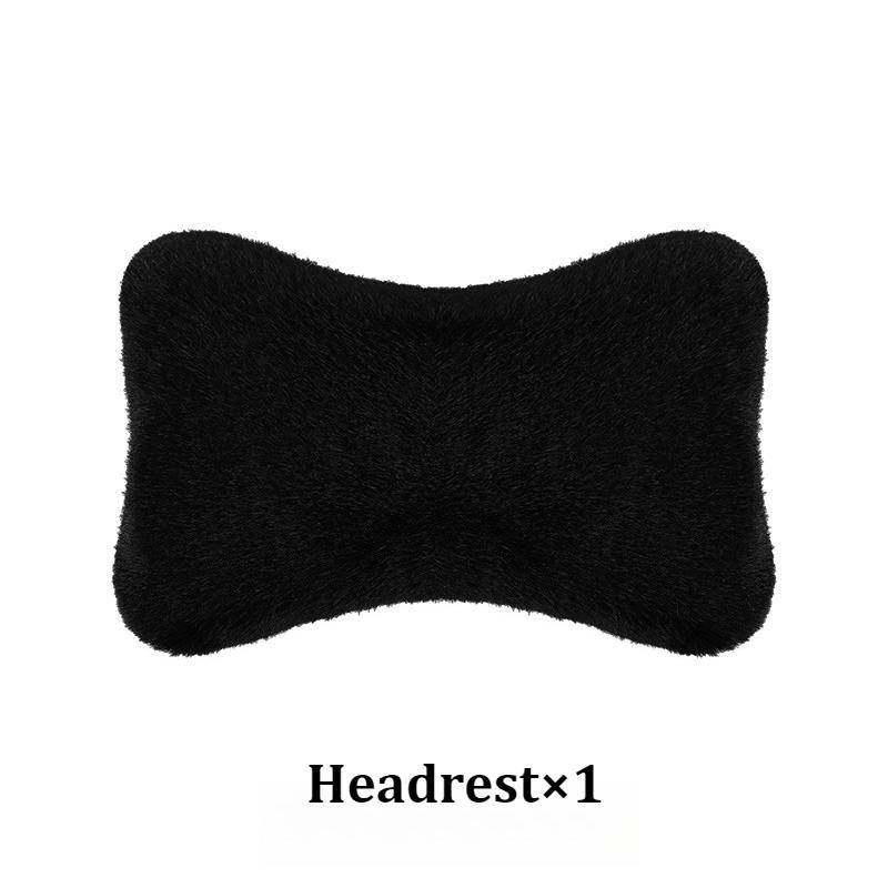 

Lucky Black Kitten Plush Car Seat Cover 3D Embroidery Warm Soft Non-Slip Bottom Universal Fit Most Vehicles Autumn/winter Gift Artificial Plush&Autumn And Winter