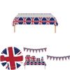 Britische Flagge Partyzubehör Set Gedenken Sie dem Platinjubiläum 2022 mit diesem wertvollen, multifunktionalen Set!
