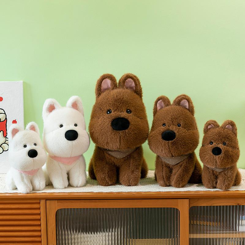 West White Highland Terrier Soft Plush Dog Toy Kids Christmas Present Doll Gift