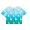 New MLB Gradient Monogram T Shirt Women's Lake Blue 3FTSM6123K-07GNL