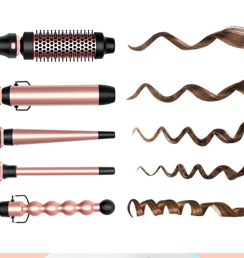 5-in-1 Multifunctional Hair Styler Set with EVA Storage Bag