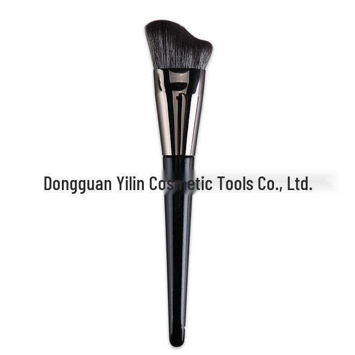 A28 Black Wave Angled Cheek Contour Brush for Facial Contouring
