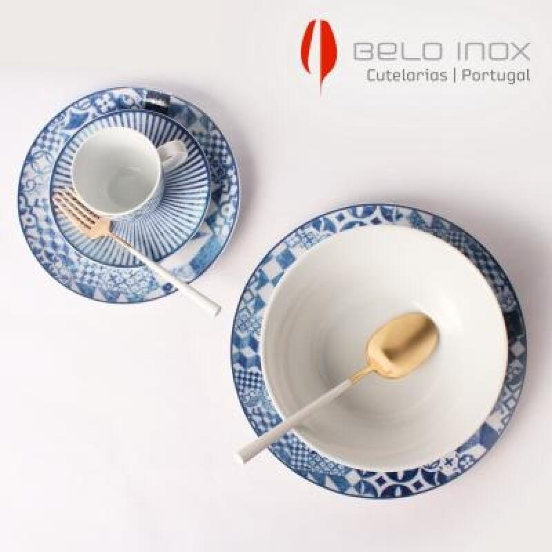 [belo inox] Neo White Gold Tea Spoon 4P Set