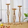 Home Table Candle Holder Arrangement Gold Iron Vase Twisted Path Candle Holder Wedding Flower Wedding Props Home Furnishings