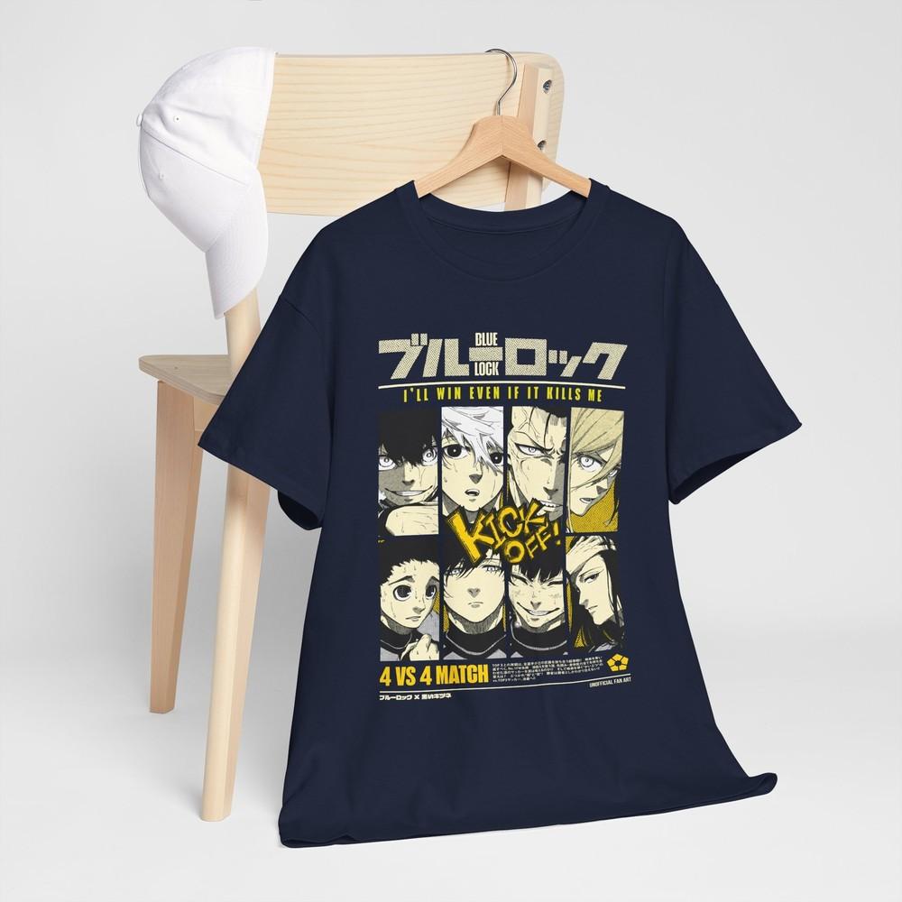 Blue Lock Team Tshirt Yoichi Isagi Meguru Bachira Kunigami Rin Anime Shirt Gift M