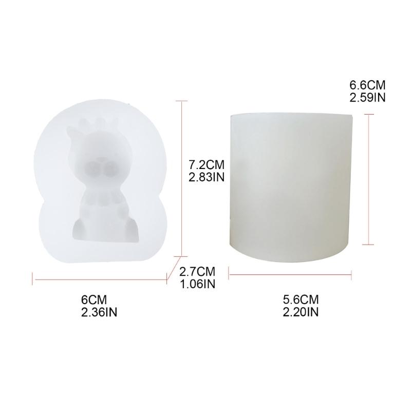 3D Animal Shape Silicone Mold Candle Resin Making Tool DIY Candle Moulds Lion Ornaments Home Decorations Supplies
