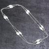 White Coral Gemstone Handmade 925 Sterling Silver Jewelry Necklace 18" N5V53