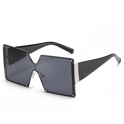 Oversized Square Sunglasses Women Rimless UV400 Gradient Luxury Brand Shades Retro Vintage Unisex One Piece