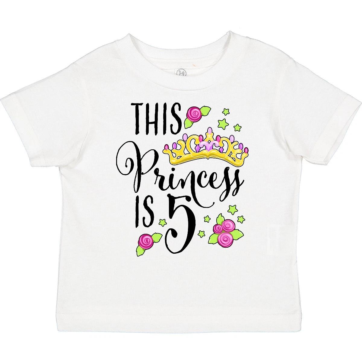 Inktastic This Princess Is Five- 5th Birthday Toddler kids boys T-Shirt Birthdays Fifth 5 160