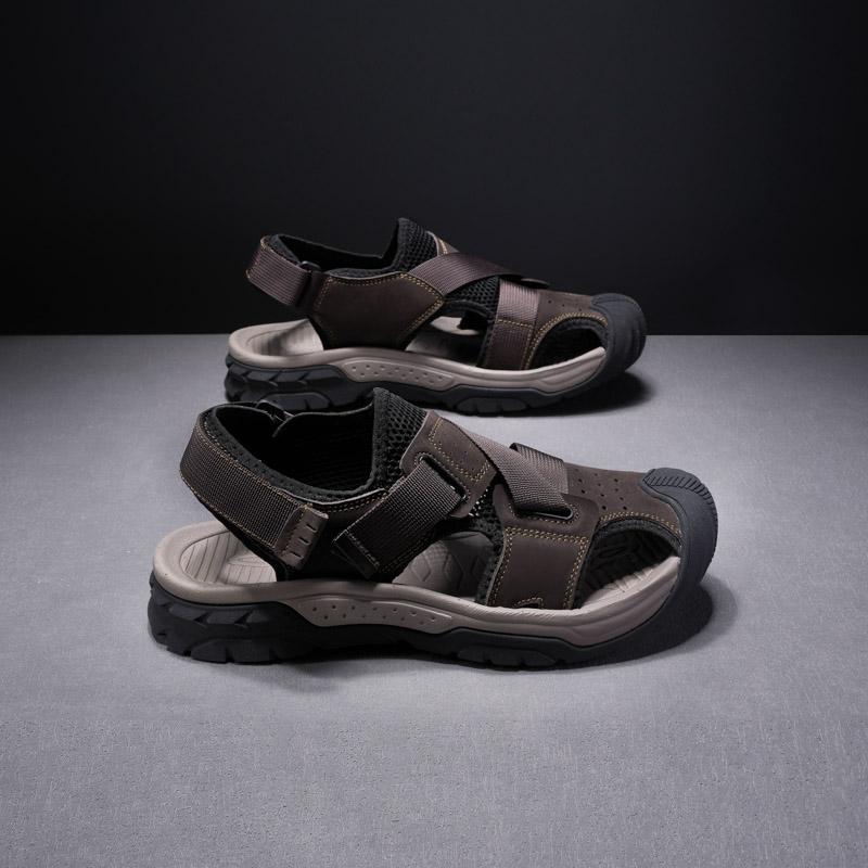 Fashion Hot Sale Summer Men's Sandals Outdoor Non-slip Men's Beach Sandals Handmade Flats Comfortable Men's Shoes Fashion Men Sneakers