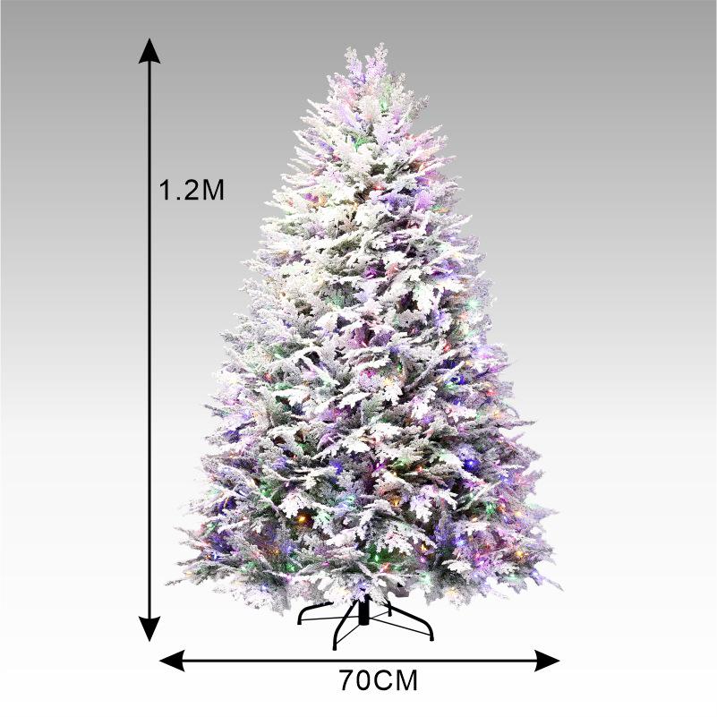 Pre-Lit Encrypted Flocked PE Christmas Tree