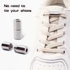 2Pair Capsule Lock Shoelaces Elastic Laces Sneakers No Tie Shoe Laces Without Ties Kids Adult 0.6cm Flat Shoelace for Shoes