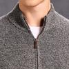 Antonio Men's 100% Pure Heavyweight Cashmere Stand Collar Cardigan Jacket