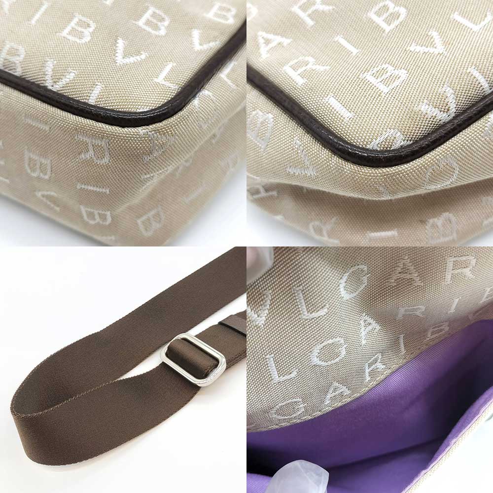 Used BVLGARI Logo maniaShoulder Bag canvas Women
