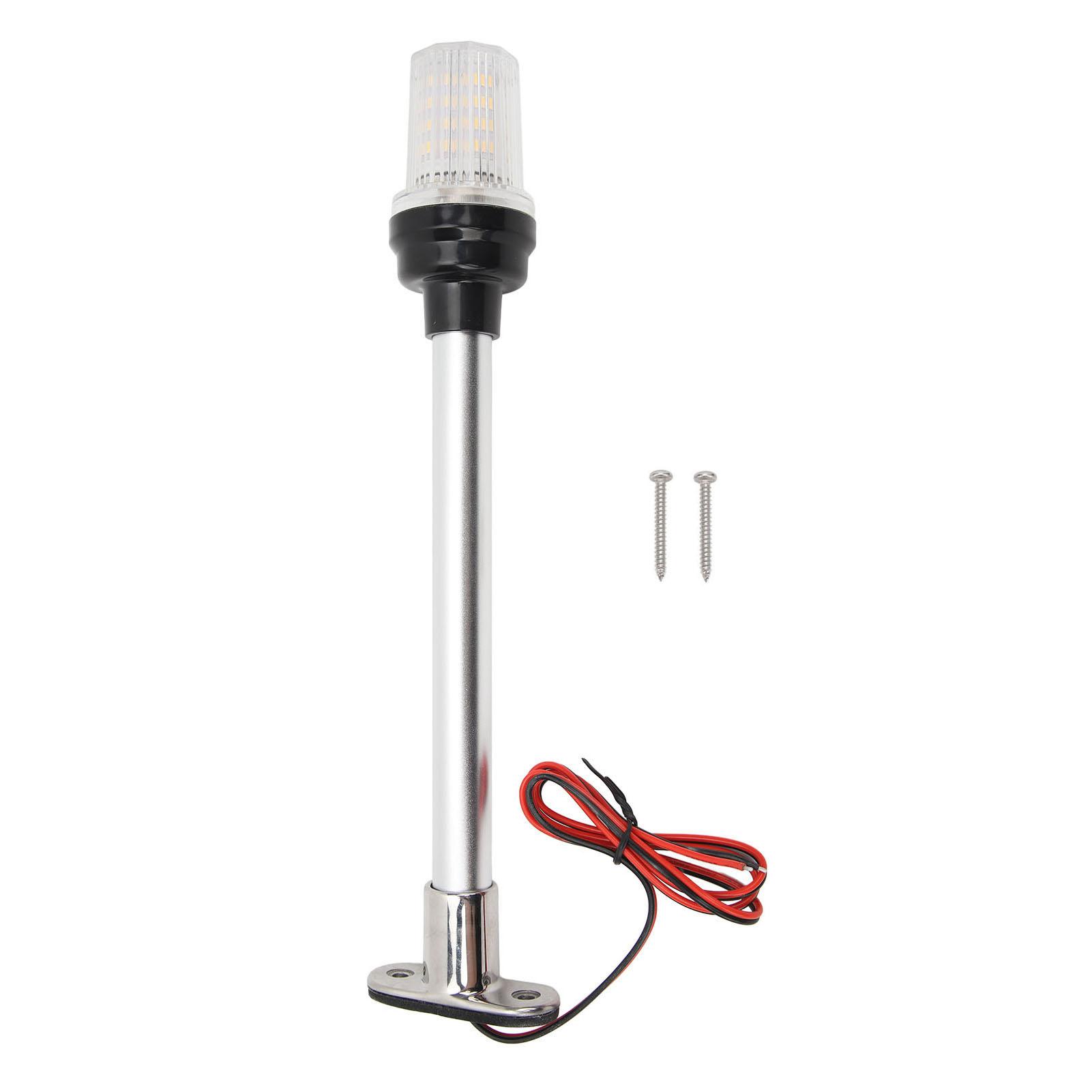 

12in Boat Anchor Light 63 LEDs 360 Degree All Around Stern Pole Light 316 Stainless Steel Base For Fishing Boats Yacht