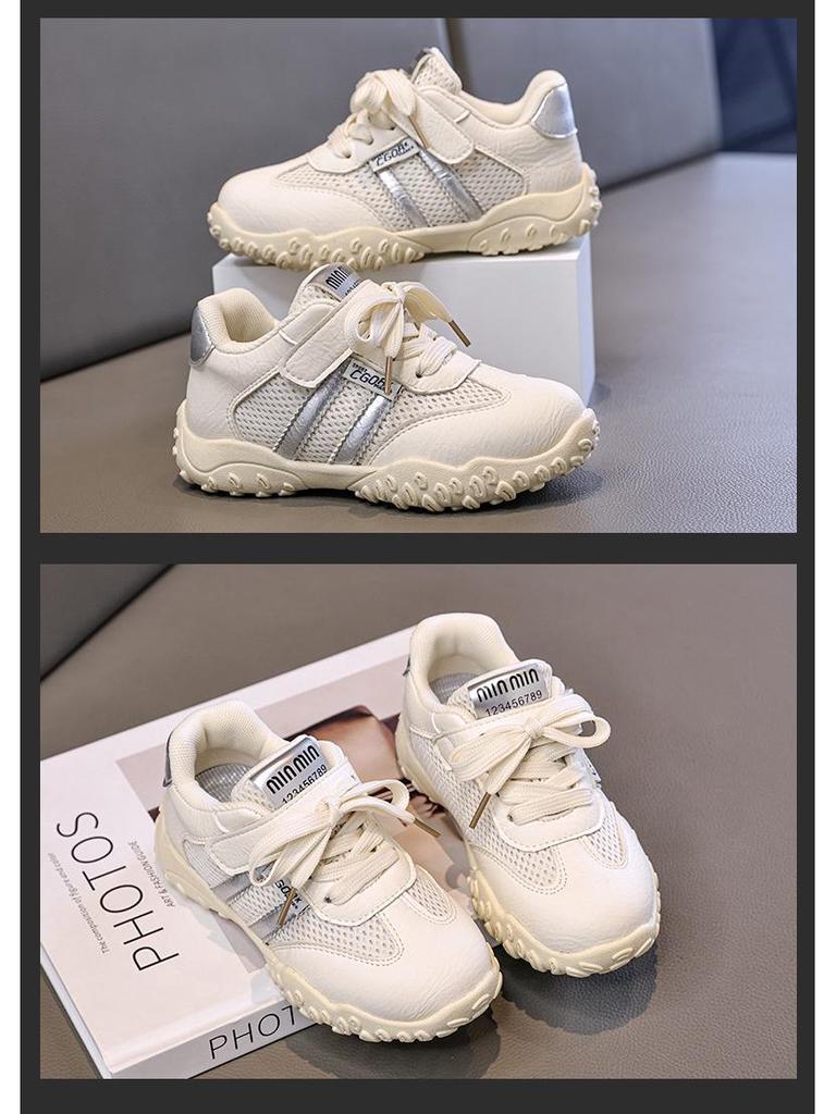 Autumn 2025 Kids' Sports Shoes: Breathable Fashion Sneakers with Soft Soles for Running and Training—Girls' & Boys' Style.