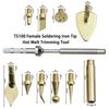 TS100 Compatible Hot Swap Nut Soldering Tip Trimming Tool Brass for Stable Heat Conduction and Easy Replacement