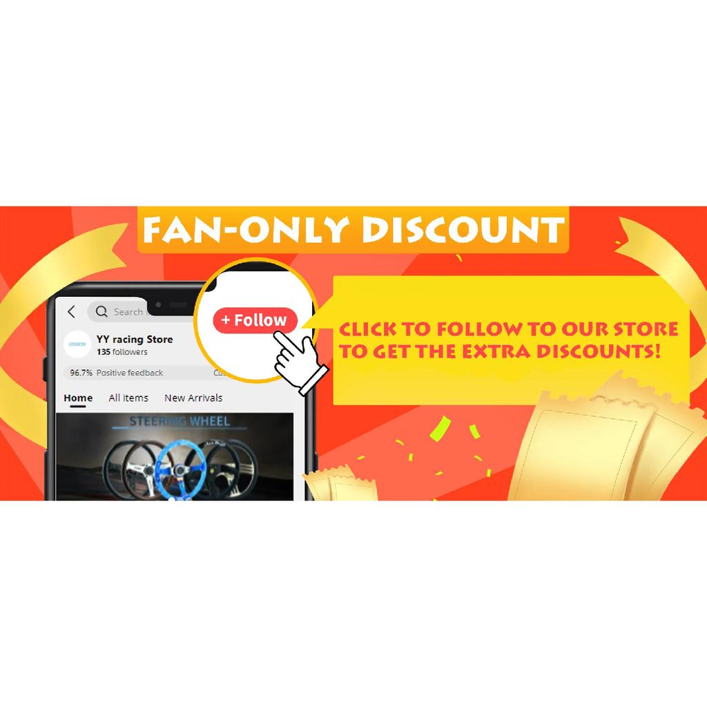 JDM 14inch H Leather Steering Wheel Deep Dish Racing Sports Gaming Steering Wheel For Universal