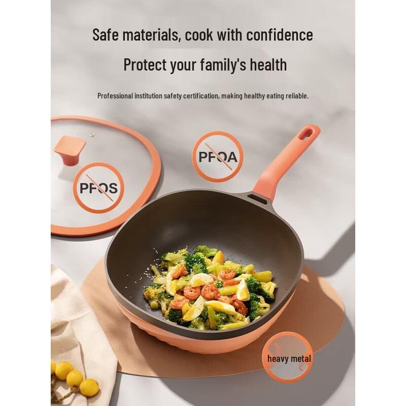 Supor 32cm Titanium Non-Stick Square Wok