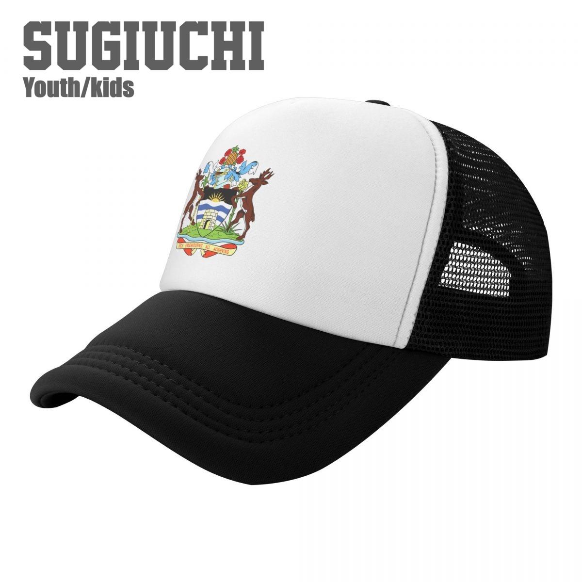 

Kids Mesh Cap Hat Emblem Antigua And Barbuda Baseball Caps for Youth Boys Girls Pupil Children s Hats Outdoor Sports Unisex