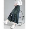 Urban Retro Distressed Denim Mermaid Midi Skirt