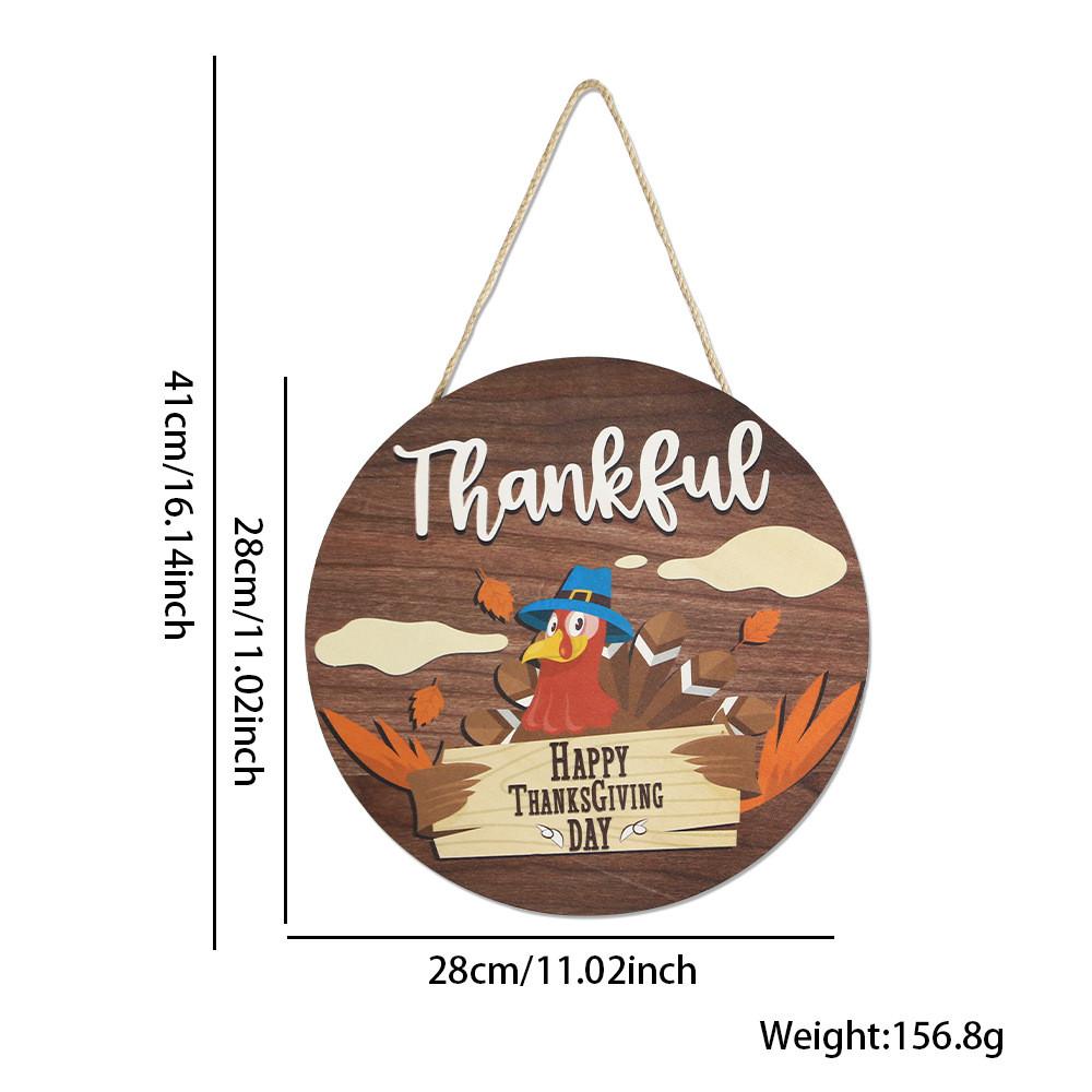 Charming Thanksgiving Decorative Wooden Sign For Autumn Harvest Festivities With Colorful Designs