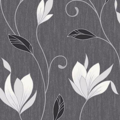 Papel de parede texturizado floral sinergia