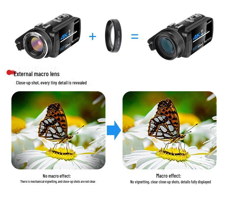 4K 56MP WiFi Digital Camcorder for Weddings & Live Broadcasts