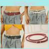 Fashionable Solid Color Porous Design Women Slim Waist Belt For Wear Daily