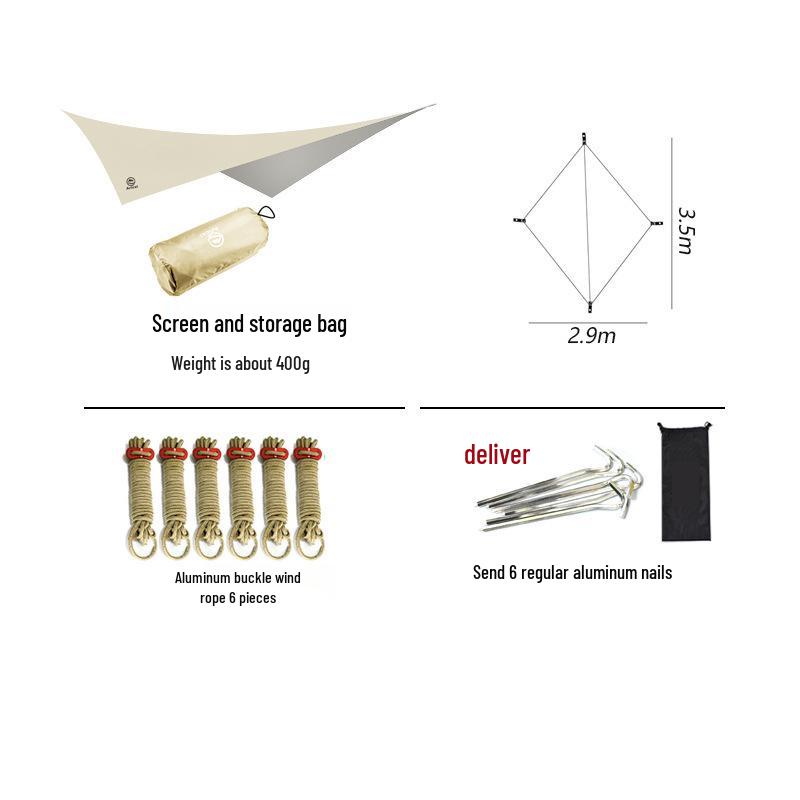 

Multifunctional Outdoor UV Protection Tarp and Canopy
