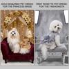 Vestito per Cane con Dettagli di Paillettes Tono Oro Gonna per Cucciolo Accattivante Abbigliamento per Animali Estivo all'Aperto